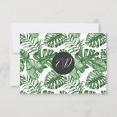 熱帯素朴自然植物樹結婚生病 出欠カード (裏面)