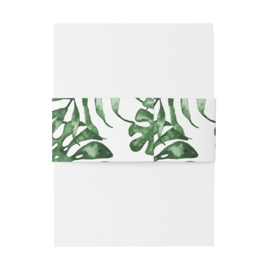 熱帯素朴自然植物樹結婚生病 招待状ベリーバンド (裏面例)