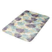 熱帯紫緑色葉金ゴールド  バスマット (アングル)