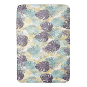 熱帯紫緑色葉金ゴールド  バスマット (正面縦)