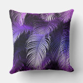 熱帯紫色のシュロの葉の装飾用クッション クッション (裏面)