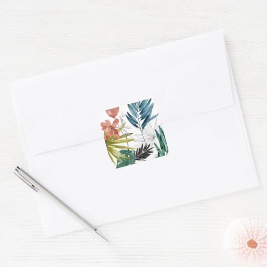 熱帯組成 スクエアシール (封筒)