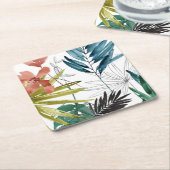 熱帯組成 スクエアペーパーコースター (アングル)