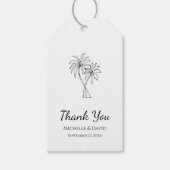 熱帯結婚のエレガントヤシの木 ギフトタグ (正面)