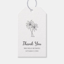 熱帯結婚のエレガントヤシの木 ギフトタグ