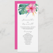 熱帯結婚のセレモニーがピンクの花を咲かせる プログラム (正面/裏面)