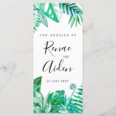 熱帯結婚のメニュー メニュー (裏面)