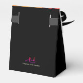 熱帯結婚の水彩に咲く記念日の夕日 フェイバーボックス (裏面サイド)