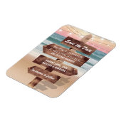 熱帯結婚の目的地の日付を保存 マグネット (左側)