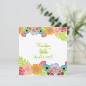 熱帯結婚の背景を追加 招待状 (スタンド正面)