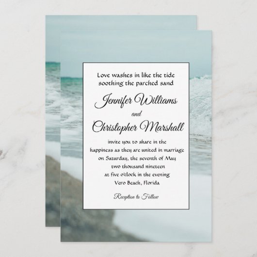 熱帯結婚の 招待状 (正面/裏面)