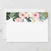 熱帯結婚サンキューカード | Palm Hibcus 招待状 (裏面)