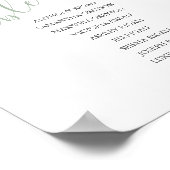 熱帯結婚テーブルの座席表 ポスター (角)