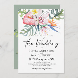 熱帯結婚ハワイアンテーマ結婚ズ 招待状