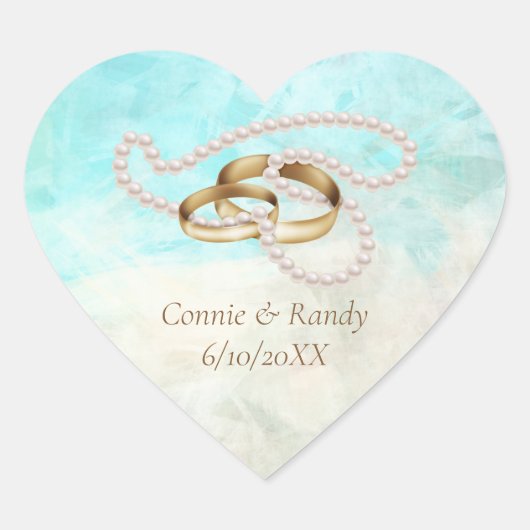 熱帯結婚ハート ハートシール (正面)