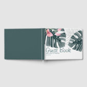熱帯結婚フローラパーソナライズされた ゲストブック (全面)