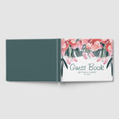 熱帯結婚フローラパーソナライズされた ゲストブック (全面)