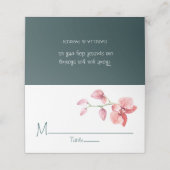 熱帯結婚フローラパーソナライズされた プレイスカード (外部開封)