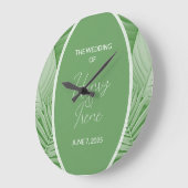 熱帯結婚ブライダル ラージ壁時計 (傾斜)