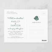 熱帯結婚延期計画の変更 ポストカード (裏面)