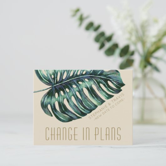 熱帯結婚延期計画の変更 ポストカード (スタンド正面)