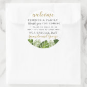 熱帯結婚式の引き出物パーソナライズされた感謝していユー ラウンドシール (バッグ)