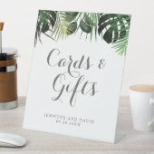 熱帯結婚式カードとギフト台座看板 台座サイン (インサイチュ)