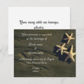 熱帯結婚式招待状またはビーチパーティー 招待状 (正面/裏面)