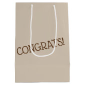 熱帯結婚式招待状オンアビーチ ミディアムペーパーバッグ (裏面)