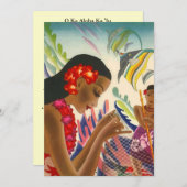 熱帯結婚式招待状レイ結婚式 招待状 (正面/裏面)