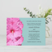 熱帯結婚式招待状(ターコイズ) 招待状 (スタンド正面)