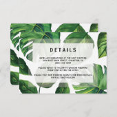 熱帯結婚式招待状、ビーチ結婚式カード、 招待状 (正面/裏面)