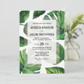 熱帯結婚式招待状、ビーチ結婚式 招待状 (スタンド正面)