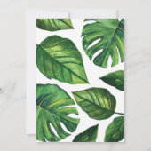 熱帯結婚式招待状、ビーチ結婚式 招待状 (裏面)