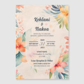 熱帯結婚式招待状 – マグネチン (正面)