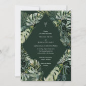 熱帯結婚式招待状、ムーディボタニカル 招待状 (正面)