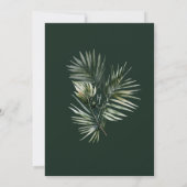 熱帯結婚式招待状、ムーディボタニカル 招待状 (裏面)