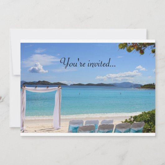 熱帯結婚式招待状 招待状 (正面)