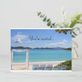 熱帯結婚式招待状 招待状 (スタンド正面)