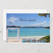 熱帯結婚式招待状 招待状 (正面/裏面)