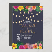 熱帯結婚式招待状 招待状 (正面/裏面)