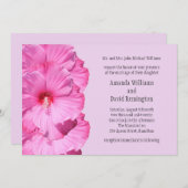 熱帯結婚式招待状（紫） 招待状 (正面/裏面)