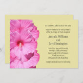 熱帯結婚式招待状（黄色） 招待状 (正面/裏面)