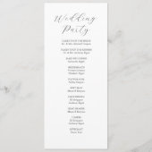 熱帯結婚式 プログラムピンクハイビスカスフラワー 招待状 (裏面)