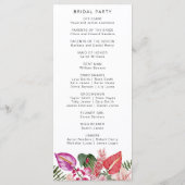 熱帯結婚式 プログラム (裏面)