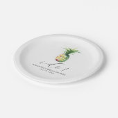 熱帯結婚紙プレートパイナップル ペーパープレート (アングル)