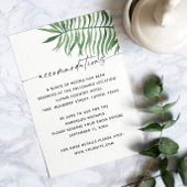 熱帯結婚緑地宿泊施設/詳細 エンクロージャーカード