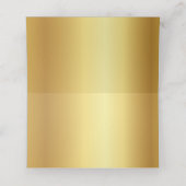 熱帯結婚金ゴールドパーソナライズされた プレイスカード (内部開封)