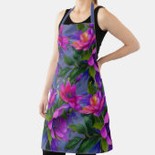 熱帯絵画の花が鮮やかな色 エプロン (インサイチュ)