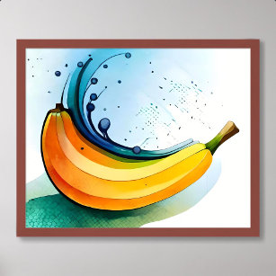 熱帯絵画バナナは放射性のバナナを含む ポスター